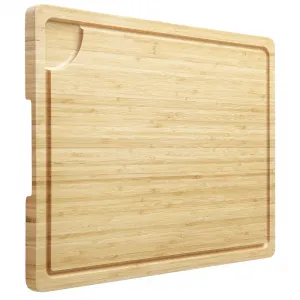 20" Large Cutting Board, Bamboo Wood Cutting Board for Kitchen with Handles and Juice Groove, Reversible Chopping Board for Meat, Cheese Board Charcuterie Serving Tray, 20 x 14 Inch