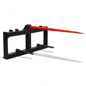 Attachments Skid Steer Hay Frame Attachment, 49 Inch Hay Spear and Stabilizers, Rate 3000 LB, Quick Tach Tractor, Receiver Hitch