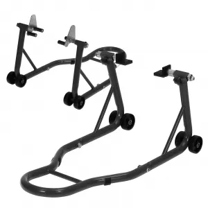 Motorcycle Stand Lift 900Lbs Capacity Adjustable Front & Rear Combo Steel Frame Powder-Coated Durable Universal Fit Maintenance Use