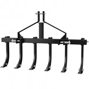 Plow Scarifier Implement, Removable Tractor Cultivator with 6 Scarifier Shanks, 48 Inches, 3 Point Tiller for CAT-0 & CAT-1 ATV/UTV