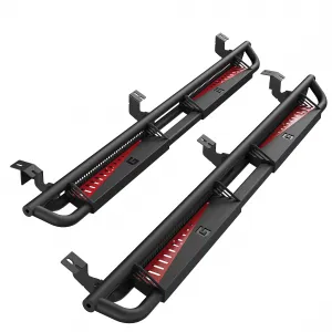 6" Running Boards Compatible with 2005-2023 Toyota Tacoma Double Cab, Bolt-On Steel Side Steps, Black, Durable, Non-Slip, Customizable