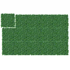 Artificial Ivy Privacy Fence Wall Screen,59X100 Inch Artificial Grass in Easy DIY,Long-Lasting Greenery Backdrop for Patio, Balcony, Garden, Backyard Indoor Outdoor Grass Wall Decor