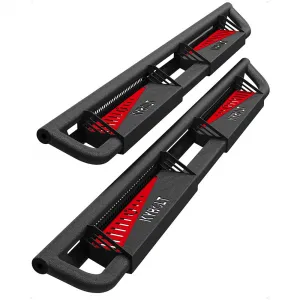Running Boards Compatible with 2007-2018 Chevy Silverado/GMC Sierra 1500 Crew Cab & 2007-2019 2500/3500HD, Powder Coated Bolt-on Side Steps Nerf Bar