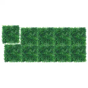 Artificial Ivy Privacy Fence, 20x20in Faux Boxwood Hedge Privacy Screen, UV-Anti Fake Boxwood Leaves Vines Wall Panel Decoration for Patio, Balcony, Garden, Backyard Indoor Outdoor - 24Pcs