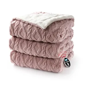 Electric Throw Blanket Heated Blanket, Sherpa Tufted Heating Lap Blankets with 6 Heating Levels (Grey, King 90"x100")