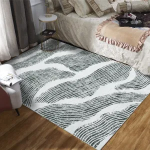 9×12 Large Area Rug Washable Rugs Abstract Rugs Modern Rugs Easy-Cleaning Rug Contemporary Rug Foldable Rug Non-Slip Carpet Suitable for for Living Room Bedrooom Apartment Office,Grey