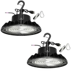UFO Led High Bay Light, High Bay Led Shop Light 5000K Daylight, 150W, 25000 Lm, Dimmable 1-10V, Ip65 Waterproof, High Bay Light for Warehouse Factory Barn,2 PCS