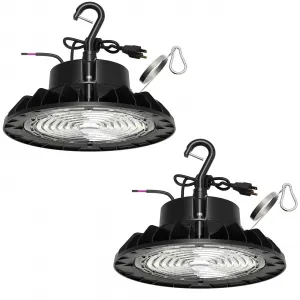 UFO Led High Bay Light, High Bay Led Shop Light 5000K Daylight, 150W, 25000 Lm, Dimmable 1-10V, Ip65 Waterproof, High Bay Light for Warehouse Factory Barn,10 PCS