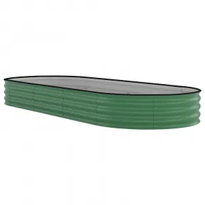 Heavy-Duty 8' X 4' X 1.5' Galvanized Metal Raised Garden Bed – Outdoor Planter Box for Vegetables, Flowers & Herbs – Rust-Resistant, Easy Assembly, Ergonomic – Green, 240x120x45cm
