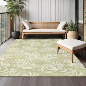 Outdoor Rug 8x10 Tropical Indoor Outdoor Rug Natural Color Low Pile Non-Shedding Patio Deck Carpet