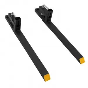 43" 2000lbs Clamp on Pallet Forks Heavy Duty Tractor Forks Quick Attach Pallet Fork for Bucket Tractor Loader Skid Steer