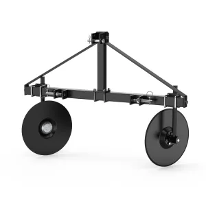 48" Adjustable Disc Bedder, Heavy Duty Garden Disc Plow Compatible for Category 1, 3 Point Quick Hitch for Tractor , Cultivator Garden Bedder and Hiller Attachment, 16" Disc Blades, Black