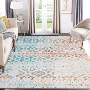 Area Rug 5x7 Washable Non-Slip Soft Indoor Vintage Low Pile Moroccan Distressed Carpet