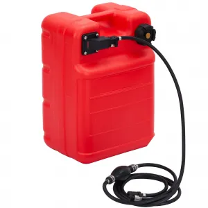 6 Gallon Portable Marine Fuel Tank - Outboard Boat Gas Tank with Fuel Line and I-Shape Handle, Durable and Easy-to-Carry Fuel Storage Solution for Vessels and Marine Use, Red