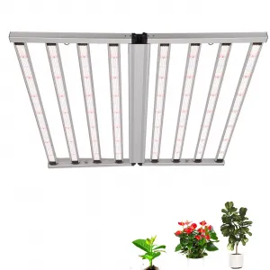 800W LED Grow Lights, 4×4ft Foldable & Dimmable Grow Lights, Full Spectrum UV&IR Grow Lamp with 3472 Diodes, for Basement & Greenhouse Planting, Exper- Imental & Greenhouse Planting
