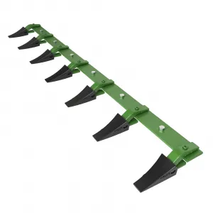 60'' Tractor Bucket Tooth Bar Heavy Duty 4560 Lbs Load Capacity Replaceable 6 Teeth Powder Coated Bolt-On Design for Loader Skidsteer Excavation