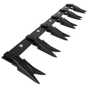 46" Heavy-Duty Steel Bucket Tooth Bar – 4560-LB Load Capacity, Effortless Installation for Sub-Compact Tractors with ≤1/2" Cutting Edges Black