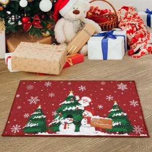Christmas Door Mat Non Slip Doormats Welcome Mats for Front Door Floor Mats Ourdoor Decor Welcome Mat Stain Resistant Room Decor Carpet for Entrance 17''x29''