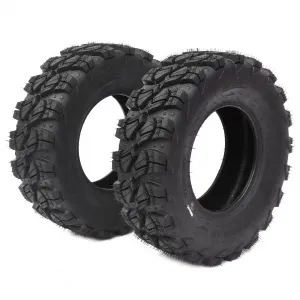 Set of 2 ATV Trail Tires 6PR Knobby Sport Tires, Tubeless - AT25x8-12-6PR TL VICTORY