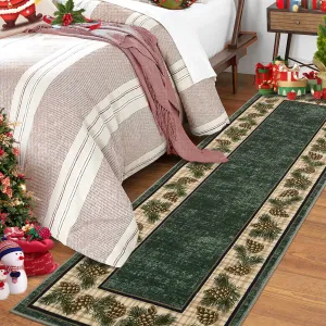 Christmas Runner Rug 2x6 Washable Plaid Area Rug Xmas Decor Non Slip Kitchen Rugs Bath Mat Buffalo Low Pile Entryway Rug Soft Stain Resistant Carpet for Laundry Entance