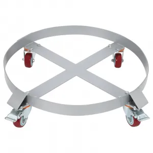 55 Gallon Drum Dolly, 1000lbs, Steel Frame Bucket Dolly with 4 Swivel Casters Wheel, Non Tipping Barrel Dolly for Furniture/Trash/Plant