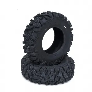 Set of 2 ATV Trail Tires 6PR Knobby Sport Tires, Tubeless - AT25x8-12-6PR TL APOLLO