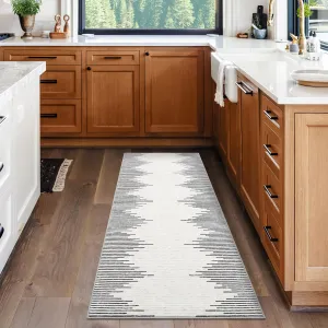 Runner Rugs for Hallway 2x6 Washable Runner Modern Striped Rug Low Pile Farmhouse Small Rug Non Slip Kitchen Rug Entryway Living Room Bedroom