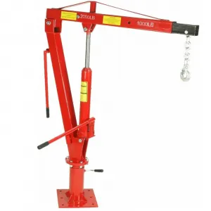 3-Ton Heavy-Duty Hydraulic Engine Hoist – 2000Lbs 360° Swivel Base, Foldable with Removable Cylinder for Pickup Trucks & Workshops