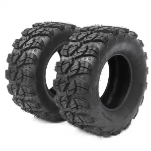 Set of 2 ATV Trail Tires 6PR Knobby Sport Tires, Tubeless - AT25x10-12-6PR TL VICTORY