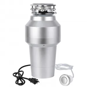 3/4HP Garbage Disposal, Sink Garbage Disposal With Air Switch, Continuous Feed Food Waste Disposer Cleaner With 14 In Power Cord, 560W 4200r/Min,Rose Gold