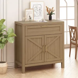 Buffet Cabinet Sideboard with Storage, 34.3' Modern Buffet Cabinet with Storage, Credenza Buffet Table with 2 Doors and Adjustable Shelf, Console Coffee Bar Cabinet for Entryway Living Room Kitchen