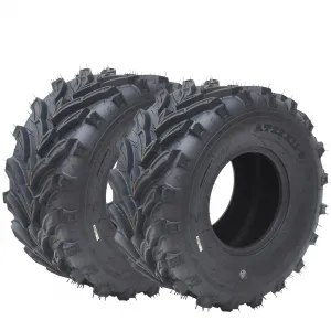 Set of 2 ATV Trail Tires 6PR Knobby Sport Tires, Tubeless - AT22x11-9-6PR TL MARS