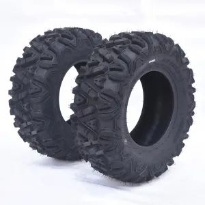 Set of 2 ATV Trail Tires 6PR Knobby Sport Tires, Tubeless - AT26x11-12-6PR TL KNIGHT