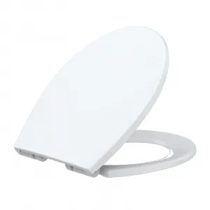 Toilet Seat,Elongated Toilet Seat with Soft Close, Quick-Release And Quick-Attach,Plastic Toilet Seat and Non-Slip Bumpers, Easy to Install and Clean, Never Loosens-Fits Most Elongated Toilets,White
