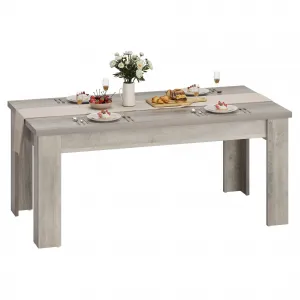 Dining Table for 4-6, Dining Tables, Dining Room Table with 1.18" Thickened Tabletop, Rectangular Large Kitchen Dining Table, Dinner Table for Kitchen, Dining Room, Living Room, Gray