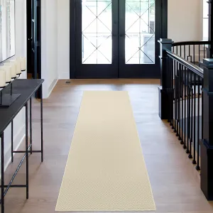 Machine Washable Beige Runner Rugs 2x6 Modern Solid Textured Rug Runner Non-Slip Rug Low Pile Entryway Rug Ultra Thin Carpet Hallway Runner Stain Resistant Carpet for Kitchen Bedroom