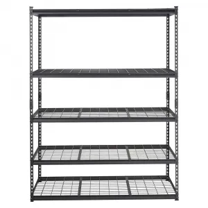 Garage Storage Shelving, 5 Tier Utility Shelves, Heavy Duty Storage Shelves, Adjustable Shelves Metal Garage Storage Rack, 2000LBS Industrial Utility Shelf for Basement Warehouse, 60x24x72 In