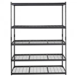 Wire Shelving Storage Shelves 5-Shelf Adjustable Wire Shelf Heavy Duty Storage Shelving Unit Commercial Metal Wire Rack 48L x 18W x 72H,Black