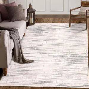 Area Rug Coffee Grey 4x6 Bedroom Rug Machine Washable Rug Geometric Living Room Area Rug Indoor Non-Slip Stain Resistant Throw Floor Carpet for Dining Room Living Room Home Office Home Decor Rug