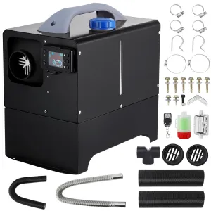 8KW 12V Diesel Heater, All-in-One Diesel Air Heater, Portable Diesel Heater with Remote Control & LCD Monitor, Quick Heating for Car,RV,Truck, Camper,Trailer,Black