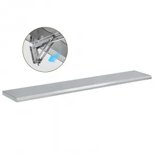 Folding Concession Shelf 72" x 12" - 304 Stainless Steel, Wall Mount, Drop Down, for Food Truck, BBQ, Restaurant