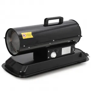 Diesel and Kerosene Space Heater, 80000 BTU, Portable Forced Air Heater with Thermostat, 18L Fuel Tank, for Outdoor, Indoor, Workshop, Black