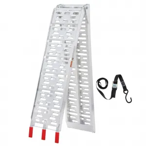 Folding Loading Ramp, 750 lbs Capacity, Aluminum Portable ATV UTV Ramp Motorcycle Ramp for Dirt Bikes, Carts, Lawn Mowers, Snow Blowers