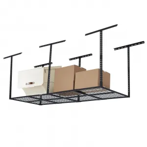 96"x36" Heavy Duty Garage Ceiling Storage Rack - 600LBS Adjustable Height Steel Mount Shelf