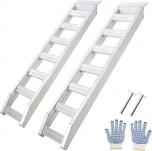 Aluminum Ramps, 1 Pack, 8810 lbs Capacity, Heavy-Duty Ramps with Top Hook Attaching End, Universal Loading Ramp for Motorcycles, Tractors, ATVs/UTVs, Trucks, Lawn Mowers, 72" L x 15" W