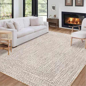 9x12 Washable Rug Non Slip Backing Low Pile Carpet for Living Room Bedroom