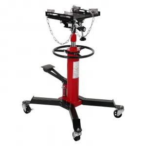 1322 lbs Hydraulic Transmission Jack Lift - Adjustable Telescoping Jack with Anti-Slip Rubber Pad, Pedal Control, and 33.8" to 72.8" Lifting Range