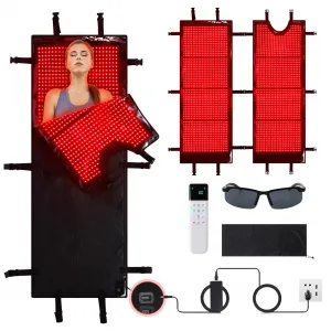 Red Light Therapy for Body, 2832 LEDs Red Light Therapy Mat Full Body Used to Relieve Pain and Body Relax, 660nm Red Light & 850nm Infrared Light Dual Wavelength, 2 Mats in Total