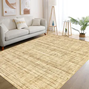 Washable Rugs for Living Room Bedroom Office Nursery Modern Printed Area Rug Contemporary Distressed Rug Low Pile Neutral Soft Rug Non Slip Farmhouse Floor Cover