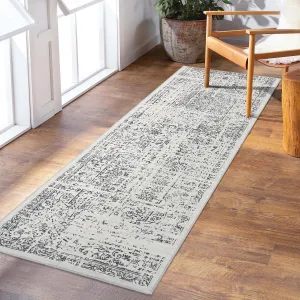 Hallway Runner Rug 2x6 - Grey Kitchen Rugs Non Slip Washable Soft Touch Carpet Runner Rug Stylish Rug Runner for Home Kitchen Bedroom